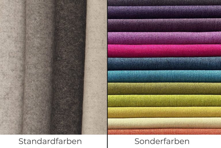Farbauswahl Farbauswahl mit Standard- und Sonderfarben